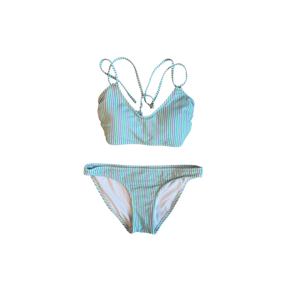 Xhilaration Striped Swim Top and Bottom